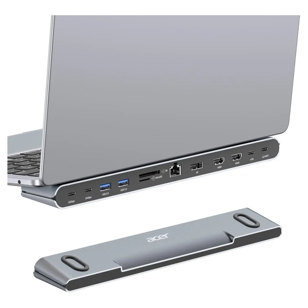 Acer Docking Station 3 Monitors, 11-in-1 Laptop Docking Station Stand with DP 8K